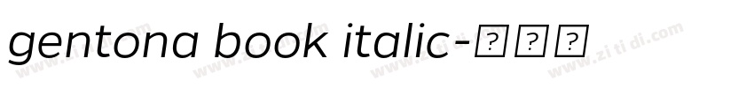 gentona book italic字体转换